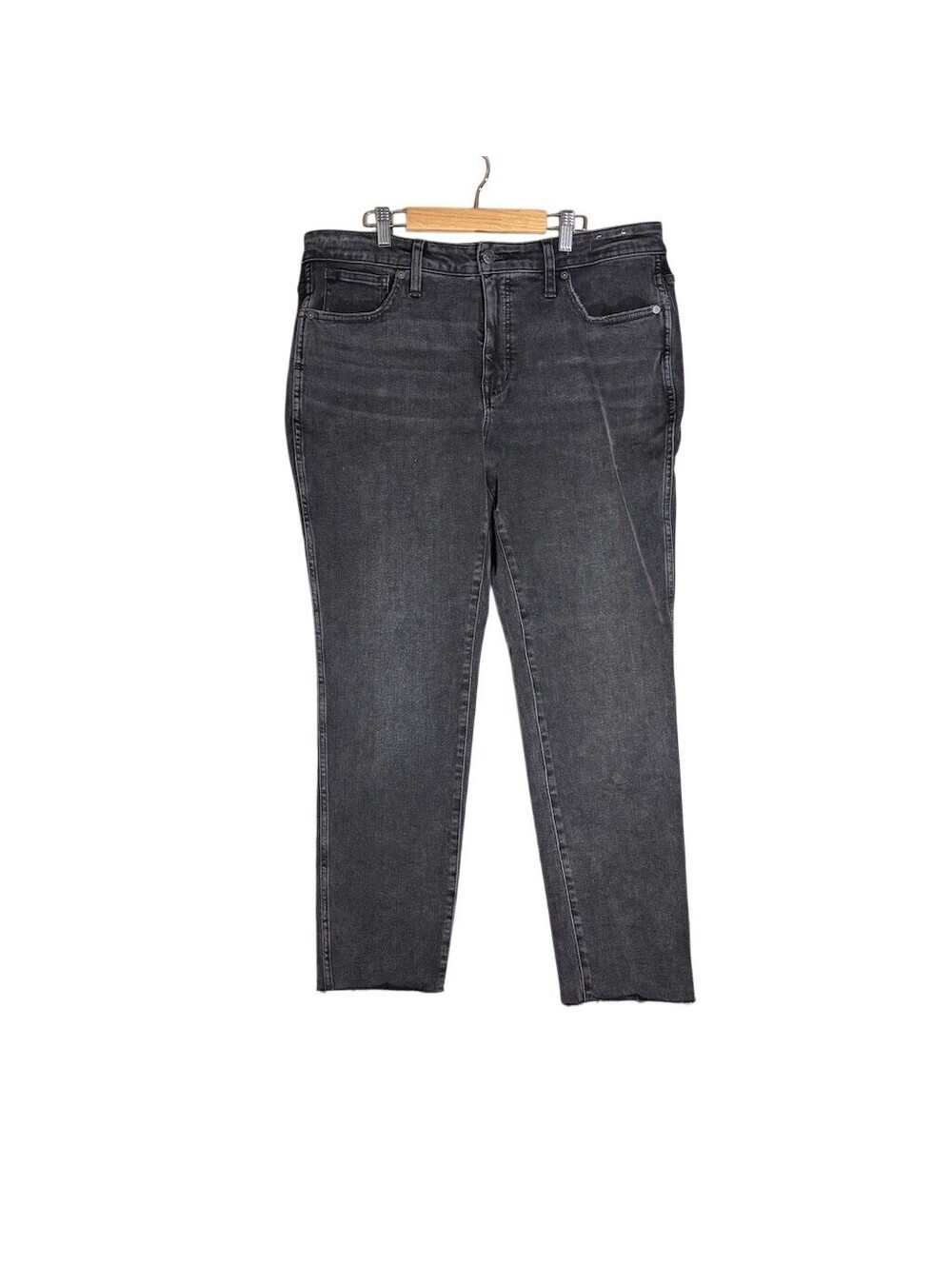 Madewell Jeans Womens Size 32 Black Charcoal Wash Skinny Stretch Mid Rise